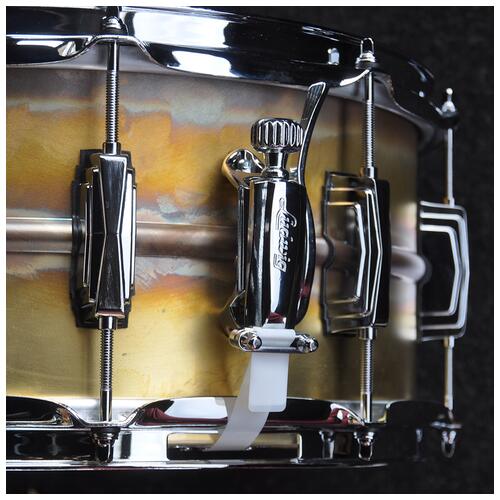 Image 3 - Ludwig LB464R 14″ x 6.5″ Raw Brass Phonic Snare Drum